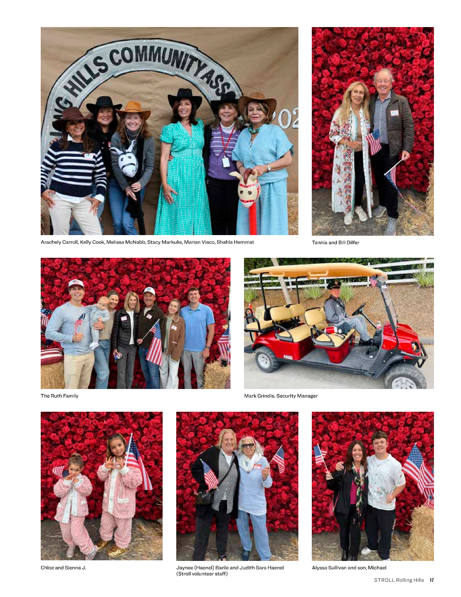 Neighborhood event portraits in front of Tatiana's red rose flower wall